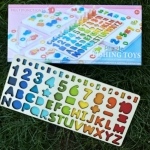 Tabla educativa Montessori din lemn pentru copii – joc multifunctional de invatare si dezvoltare