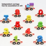 Trenulet din lemn cu cifre