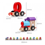 Trenulet din lemn cu cifre