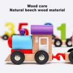 Trenulet din lemn cu cifre