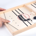 Joc Fooseball Interactiv, Tip Hockey pe Gheata, din Lemn, 10 Piese de Joc, +4 Ani, 35 x 22 cm