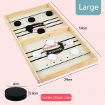 Joc Fooseball Interactiv, Tip Hockey pe Gheata, din Lemn, 10 Piese de Joc, +4 Ani, 54 x 29 cm