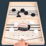 Joc Fooseball Interactiv, Tip Hockey pe Gheata, din Lemn, 10 Piese de Joc, +4 Ani, 54 x 29 cm