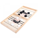 Joc Fooseball Interactiv, Tip Hockey pe Gheata, din Lemn, 10 Piese de Joc, +4 Ani, 54 x 29 cm