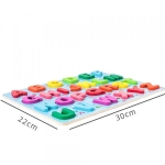 Montessori puzzle educativ din lemn cu litere mari si mici – alfabet englez