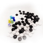 Tabla educativa din lemn, fata-verso, cu doua jocuri, Scarilor si Go Gobang 3+ ani