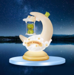 Lampa decorativa „Moon Lamp Frog – Best Wishes” – lampa de noapte cu broasca si luna