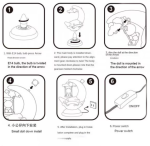 Lampa decorativa „Moon Lamp Pig – Best Wishes” – lampa de noapte cu purcelus si luna