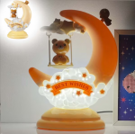 Lampa decorativa „Moon Lamp Bear – Best Wishes” – lampa de noapte cu ursulet si luna