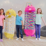 Sac de dormit pentru copii Happy Nappers "Dinozaur" – perna si sac de dormit intr-unul singur 180x70 cm