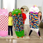 Sac de dormit pentru copii Happy Nappers "Buburuza" – perna si sac de dormit intr-unul singur 180x70 cm