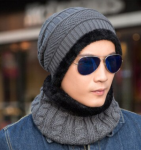 Set caciula si fular pentru iarna – marime universala, culoare gri