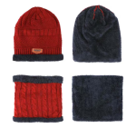 Set caciula si fular pentru iarna – marime universala, culoare rosu