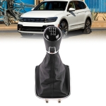 Nuca schimbator viteze cu burduf din eco piele pentru Volkswagen Tiguan I, Sharan II, Golf Plus 6 viteze OEM 5N0711113Q