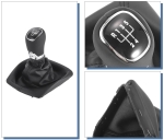 Nuca schimbator viteze cu burduf din eco piele pentru Skoda Octavia II 5 viteze OEM 1Z0711141B9B9