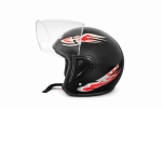 Casca cu viziera pentru motor, scuter, ATV - marime M/L, negru metalizat