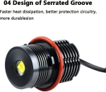 Set becuri LED Angel Eyes pentru BMW - CANBUS, lumina alba rece, Plug & Play