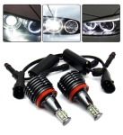 Set becuri LED H8 40W Angel Eyes pentru BMW – CANBUS, lumina alba rece, Plug & Play OEM 63217760782