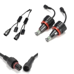 Set becuri LED H8 40W Angel Eyes pentru BMW – CANBUS, lumina portocalie, Plug & Play OEM 63217760782