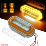 Lumina de pozitie LED cu 2 functii – lumina alba si semnalizator dinamic pentru camioane, dubite, remorci si platforme – 12–24V, 12 LED-uri