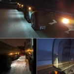 Lumina de pozitie LED cu 2 functii – lumina alba si semnalizator dinamic pentru camioane, dubite, remorci si platforme – 12–24V, 12 LED-uri