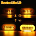 Lumina de pozitie LED cu 2 functii – lumina alba si semnalizator dinamic pentru camioane, dubite, remorci si platforme – 12–24V, 12 LED-uri
