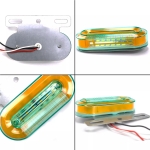 Lumina de pozitie LED cu 2 functii – lumina alba si semnalizator dinamic pentru camioane, dubite, remorci si platforme – 12–24V, 12 LED-uri