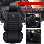 Set Huse Auto universale luxoase din piele ecologica, negru pentru scaune fata si spate