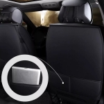Set Huse Auto universale luxoase din piele ecologica, negru pentru scaune fata si spate