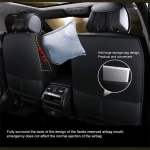 Set Huse Auto universale luxoase din piele ecologica, negru cu cusatura albastra pentru scaune fata si spate