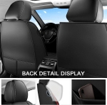 Set Huse Auto universale luxoase din piele ecologica, negru cu rosu pentru scaune fata si spate