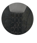 Set huse auto universale premium 9 piese, negru-gri, piele ecologica, textil si poliester