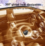 Incalzitor auto cu ventilator, 2 moduri de functionare, incalzire / ventilator, suport rotativ - 12V, 150W