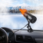 Incalzitor auto cu ventilator tip pahar, 2 moduri de functionare, incalzire / ventilator, suport cu ventuza - 12V, 150W