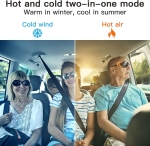 Incalzitor auto cu ventilator tip pahar, 2 moduri de functionare, incalzire / ventilator, suport cu ventuza - 12V, 150W