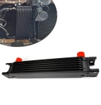Radiator universal de ulei din aluminiu, 7 randuri, pentru motor si transmisie, 300 x 50 x 46 mm, -AN10 37°, negru