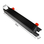 Radiator universal de ulei din aluminiu, 7 randuri, pentru motor si transmisie, 300 x 50 x 46 mm, -AN10 37°, negru