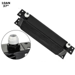 Radiator universal de ulei din aluminiu, 13 randuri, pentru motor si transmisie, 330 x 50 x 95 mm, -AN10 37°, negru