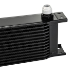 Radiator universal de ulei din aluminiu, 13 randuri, pentru motor si transmisie, 330 x 50 x 95 mm, -AN10 37°, negru