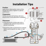 Radiator universal de ulei din aluminiu, 16 randuri, pentru motor si transmisie, 330 x 50 x 115 mm, -AN10 37°, negru