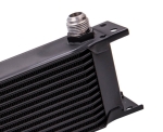 Kit complet radiator ulei universal din aluminiu, 13 randuri, 330 x 50 x 95 mm, AN10 37°, cu furtunuri si adaptor pentru filtru de ulei, negru