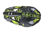 Casca Motocross - Enduro pentru motocicleta, ATV, bicicleta – marimea M (51-52 cm), negru mat cu design galben neon