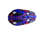 Casca copii Motocross - Enduro pentru motocicleta, ATV, bicicleta – marimea XS (47-48 cm), albastru mat cu design rosu-gri