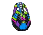 Casca copii Motocross - Enduro pentru motocicleta, ATV, bicicleta – marimea S (49-50 cm), negru mat cu design neon multicolor