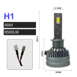 Set becuri LED H1 – 12V-24V, 60W, 6500LM, 6000K, CANBUS fara erori