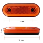 LED Lampa Gabarit, Contur Iluminat, 20LED-uri, Galbena, Portocaliu, E-Mark, Neon Glow, 12-24V