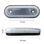 Led gabarit, alb cu еfect neon, 12V-24V