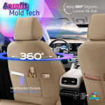 Set tapiterie luxoasa OTOM textil cu piele ecologica CORE Design – Bej cu cusatura bej, pentru scaune fata si spate