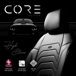 Set tapiterie luxoasa OTOM textil cu piele ecologica CORE Design – Bej cu cusatura bej, pentru scaune fata si spate