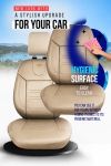 Set huse universale luxoase PANDA RODOS – Piele ecologica, Bej pentru scaune fata si spate